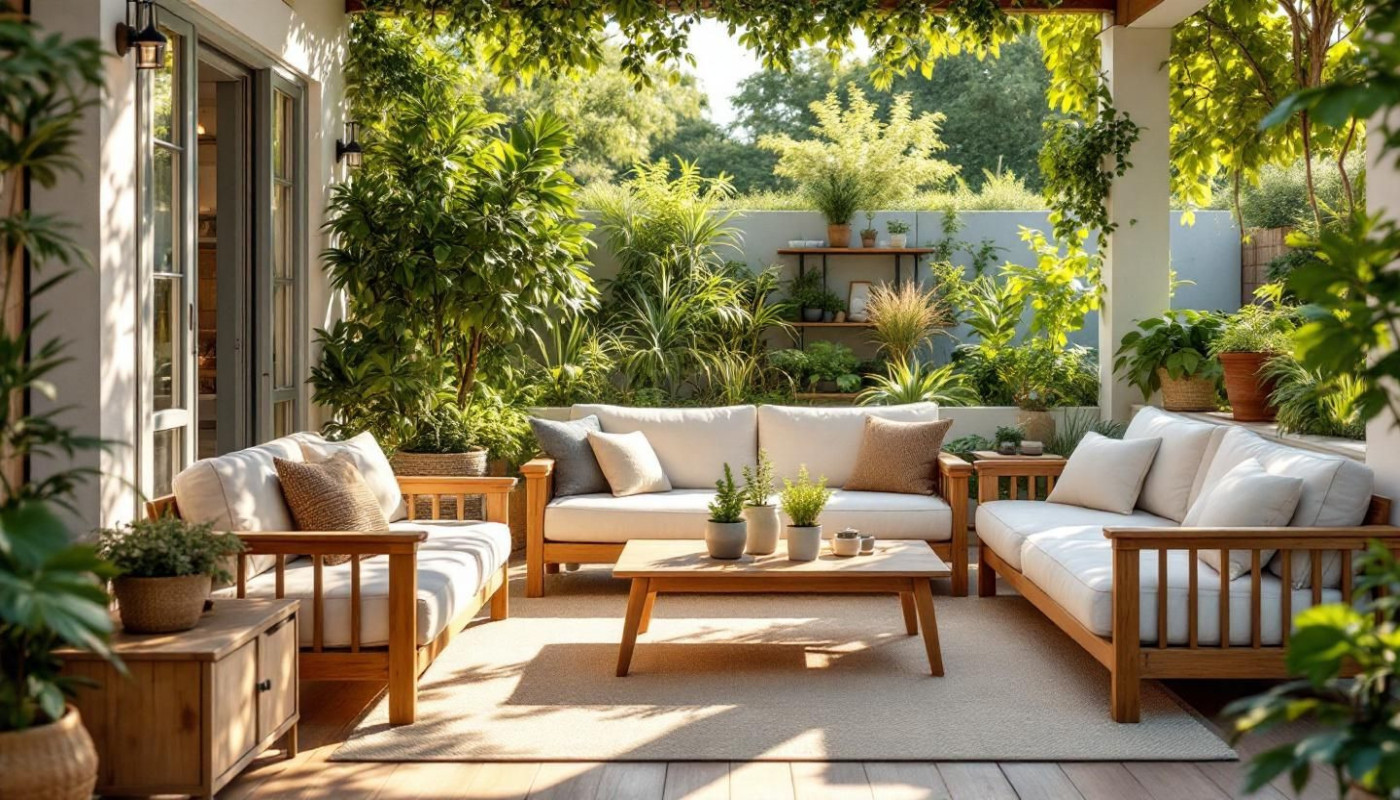 Comment intégrer des éléments écologiques dans son salon extérieur ?